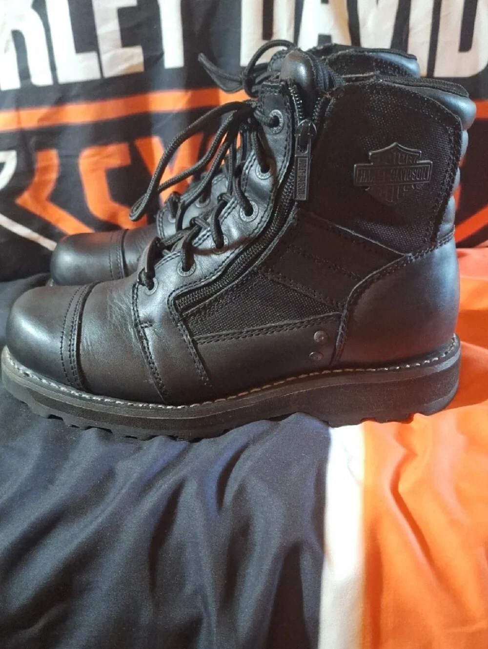 Harley-Davidson Men's Black Leather Bonham Riding Boot